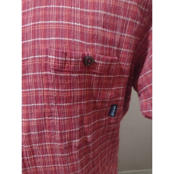 Patagonia Button Up Shirt Mens XL Red Plaid Short Sleeve Organic Cotton - Picture 2 of 11